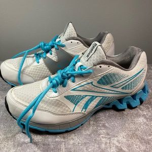 Reebok Zigtech Women's Shoes Size 8.5 White/Blue (V46124)